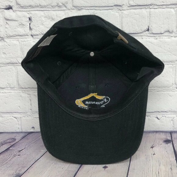 Vintage Hat Cap Strap Back Black Fournier Excavating Adjustable Cotton Embroider - Picture 5 of 7